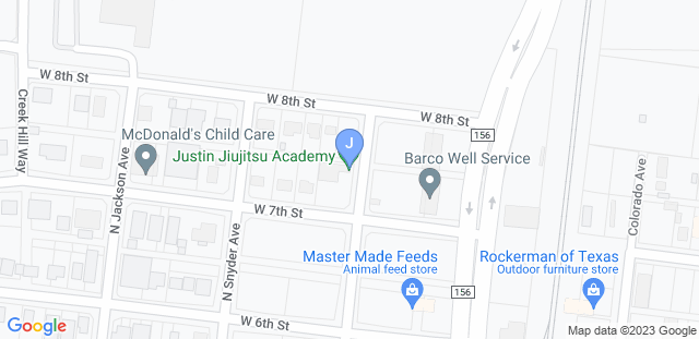 Map to Justin Jiu Jitsu Academy 